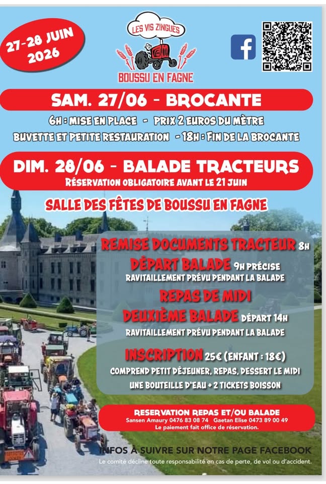 Brocante et balade tracteurs des Vis Zingues — Boussu-en-Fagne