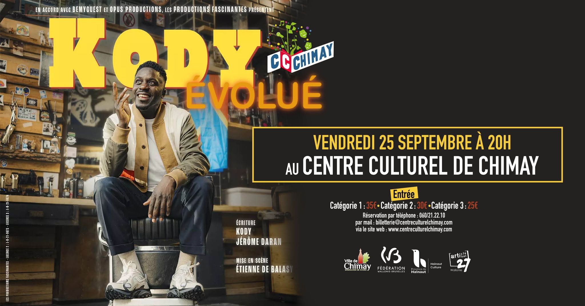 Kody — Évolue, au Centre culturel de Chimay
