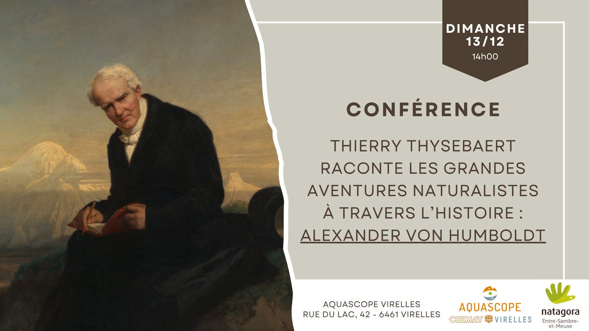 Conférence Humboldt par Thierry Thysebaert — Aquascope de Virelles
