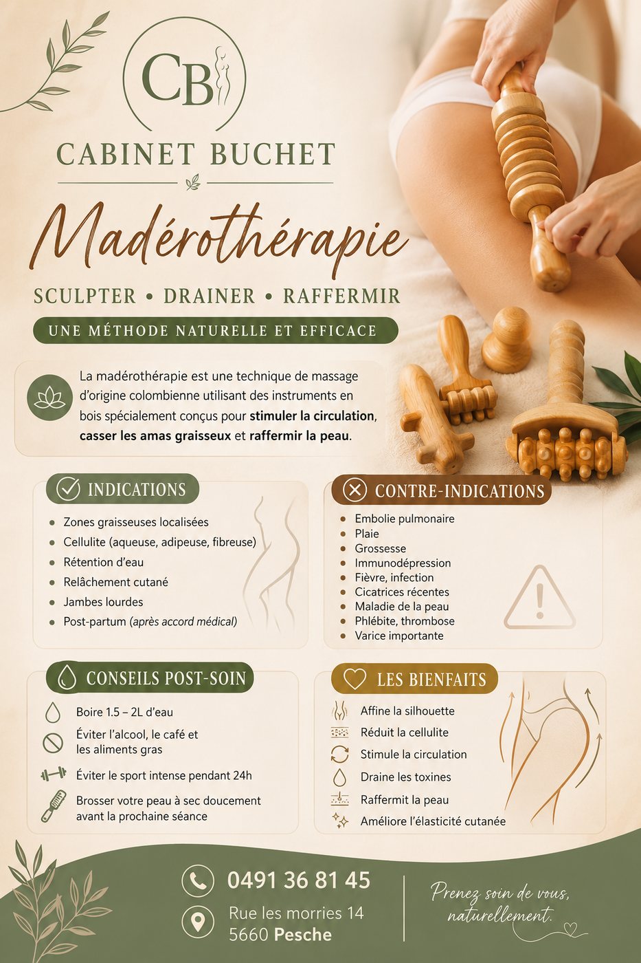 La madérothérapie au Cabinet Buchet - Infirmière à Couvin, Marie Buchet