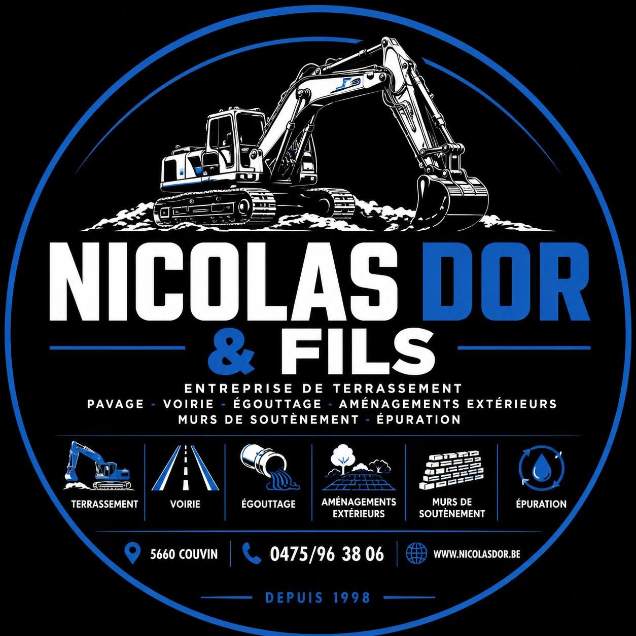 Logo Nicolas Dor & Fils, terrassement à Couvin (Couvin)
