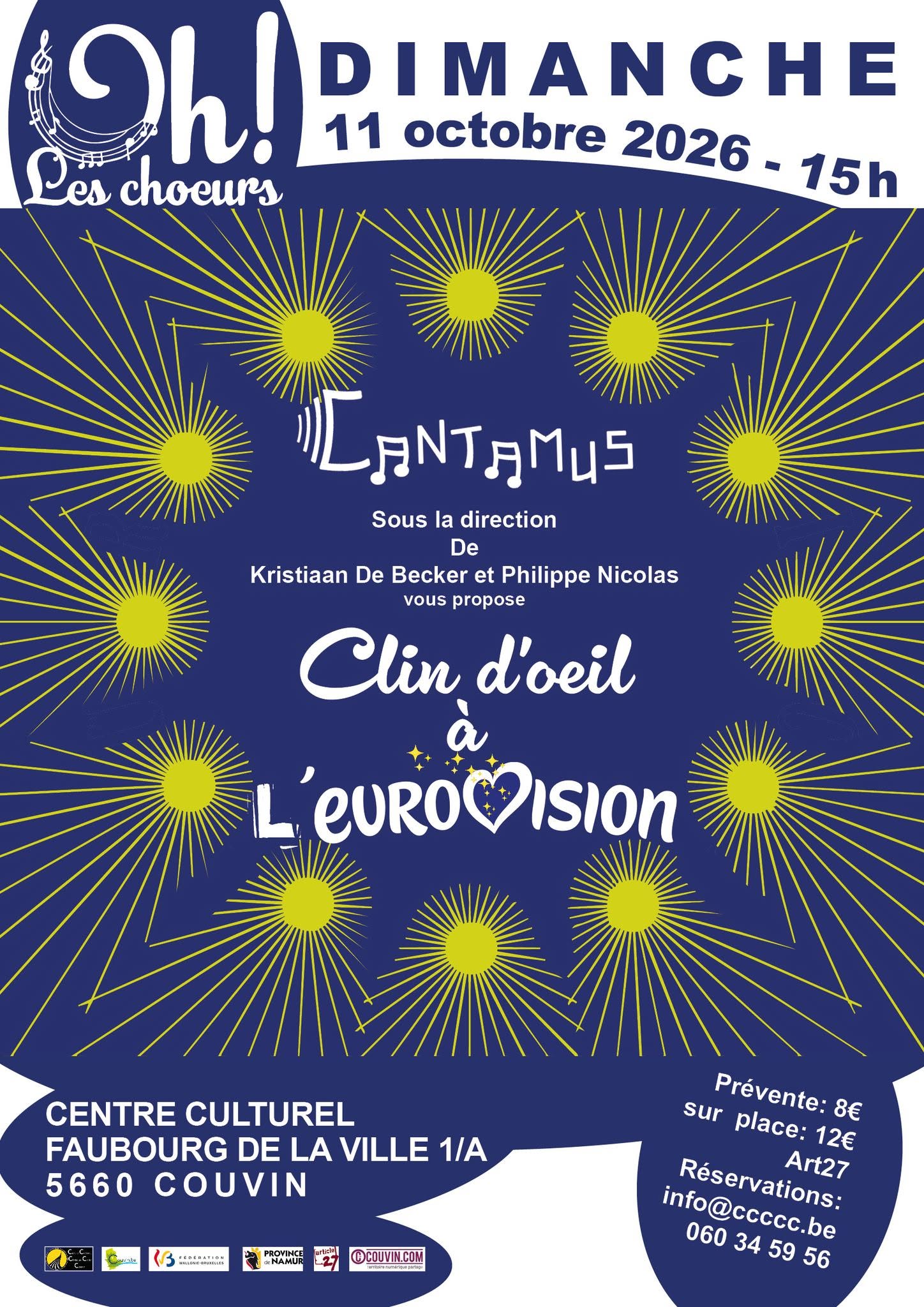 Oh ! les Chœurs — chorale Cantamus, Centre culturel de Couvin