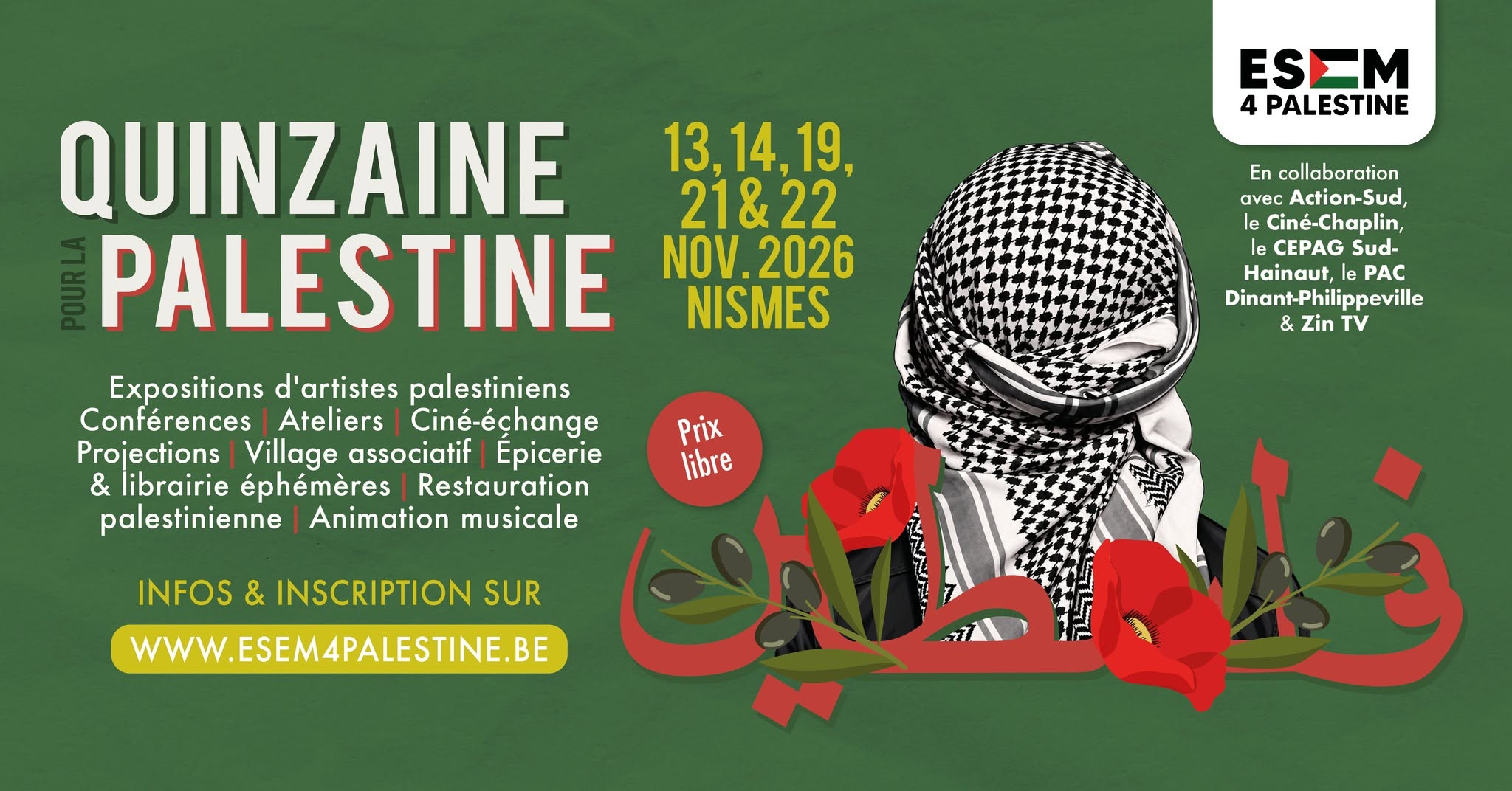 Quinzaine pour la Palestine — Action-Sud, Nismes